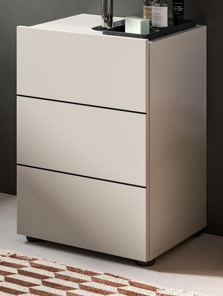 Waschbeckenunterschrank "Larik" in Kaschmir Badezimmer Unterschrank 38 x 56 cm