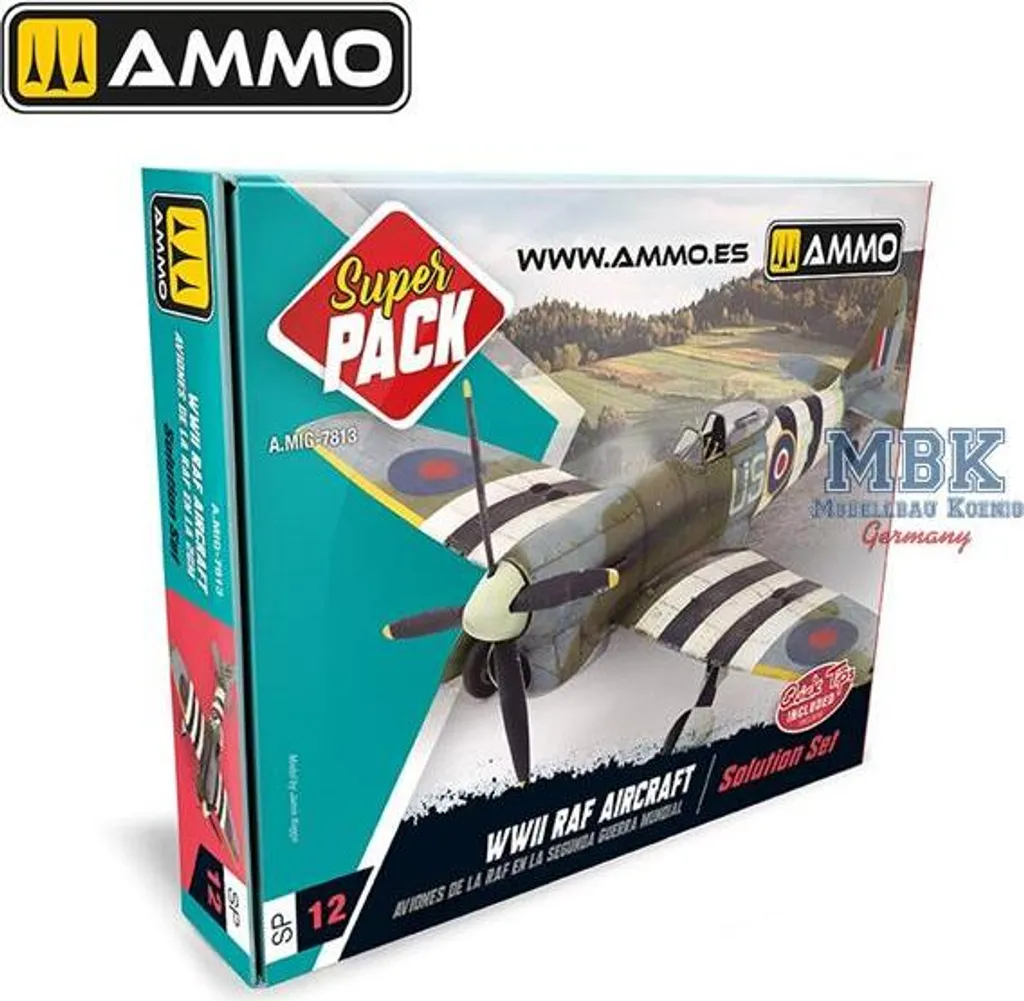 MIG AMIG7813 Super Pack Munitions pour Maquette Avion RAF Seconde Guerre
