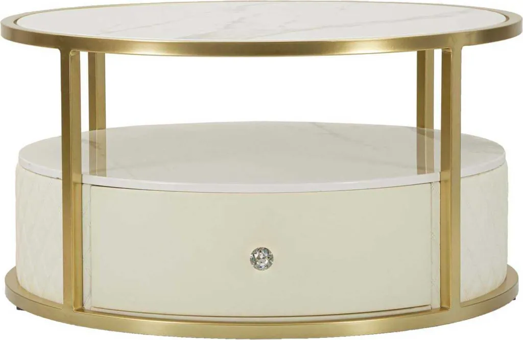 Table basse carrée blanche 75x75 cm Sharon pour un intérieur scandinave