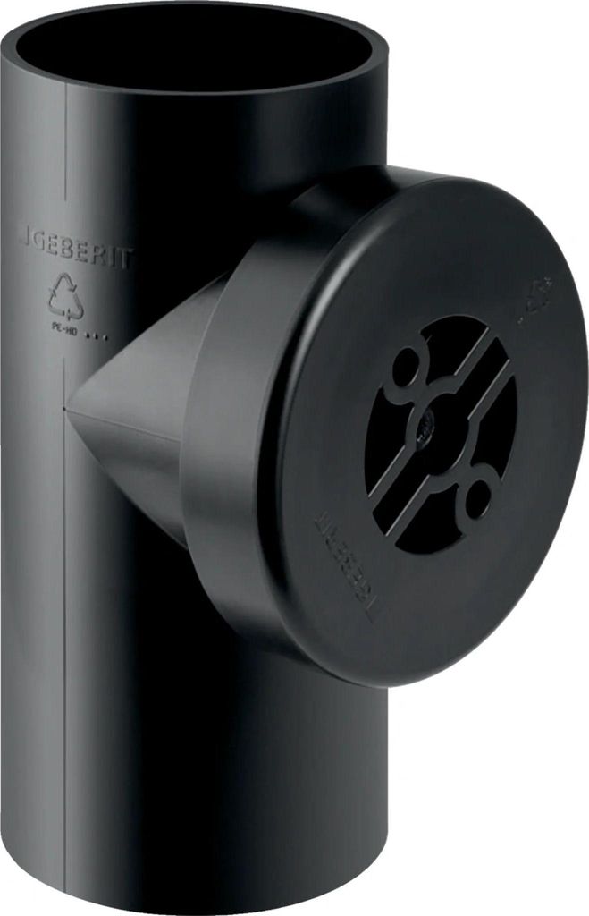 Geberit GE PE Putzstück, für senkrechte Leitungen, d 63mm, mit Verschlusskappe, 364451, 1 Stk.