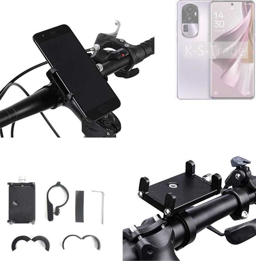 K-S-Trade Handyhalterung für das Fahrrad kompatibel mit Oppo Reno10 PHW110 Halter Lenkstange Fahrradhalterung Motorrad Bike Mount Befestigung