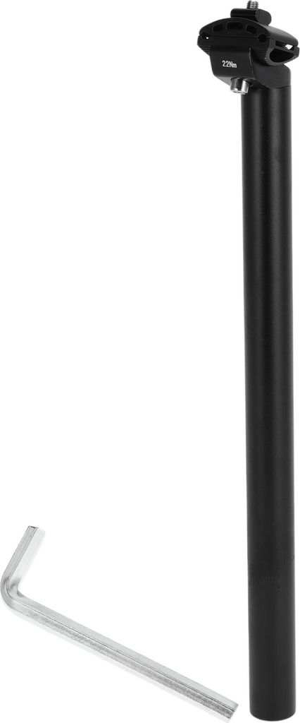 Fahrradsattelstš¹tze 31,6x450mm Fahrradsattelstš¹tze Sattelrohr Aluminiumlegierung Schwarz Extra Lang Verstellbarer Winkel mit Befestigungsclip