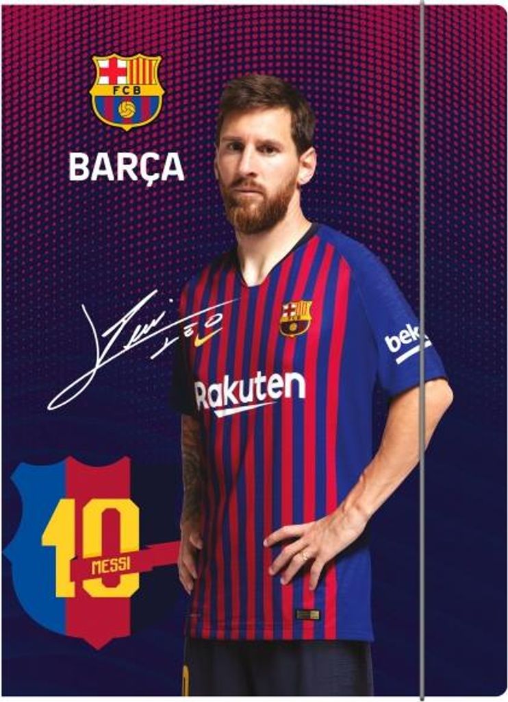 Élégant porte-documents A4 avec bande élastique FCB Barca Image du produit 