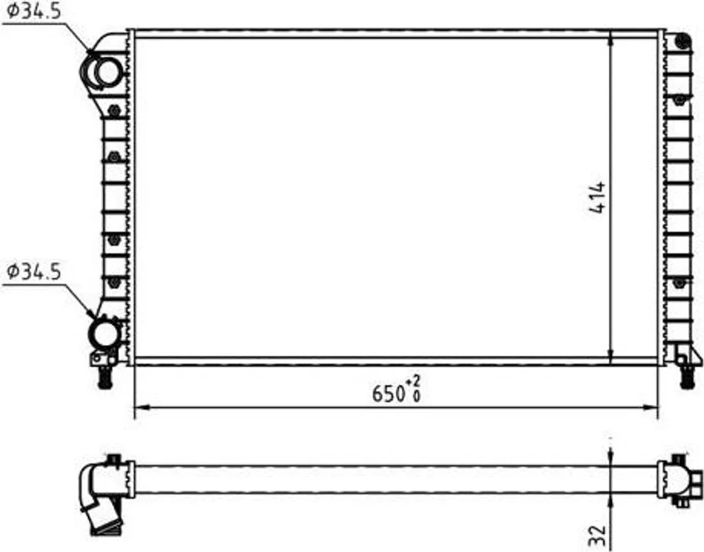 Radiateur moteur HART pour Fiat Doblo - Solution OE 46749005 fiable