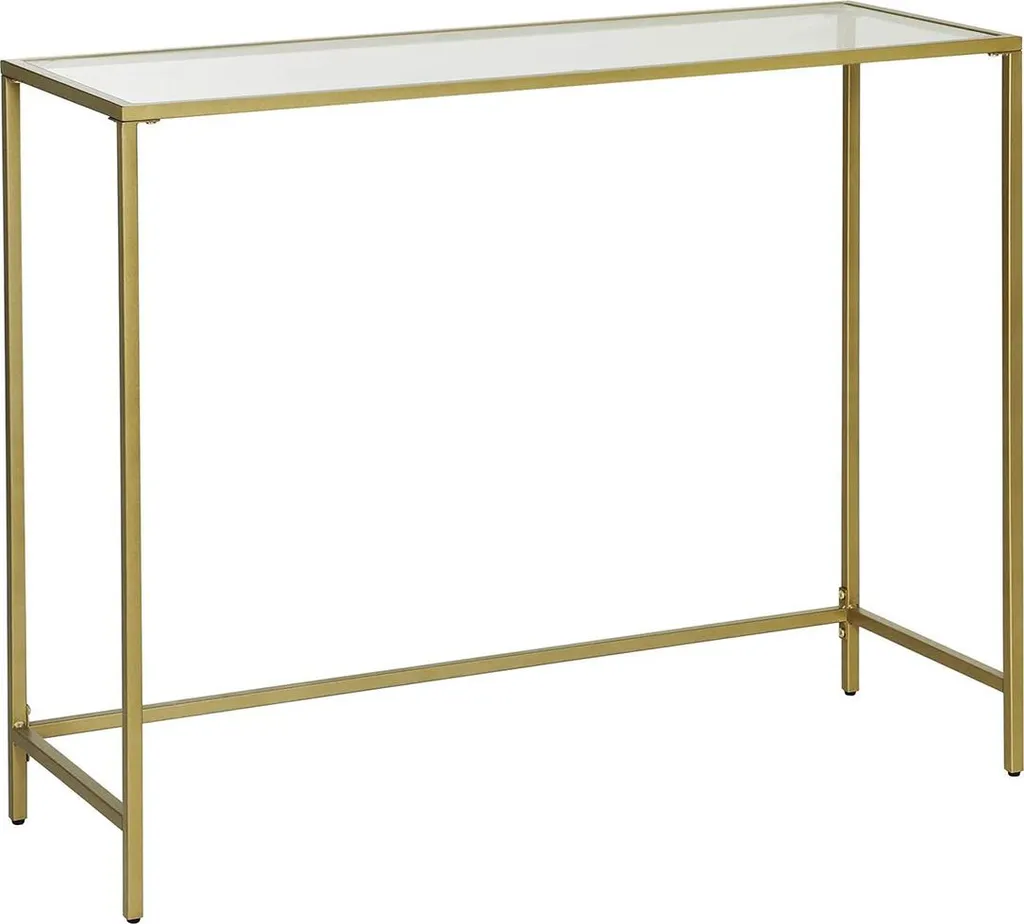 Console moderne en métal noir et verre trempé pour entrée chic Modèle ZK45