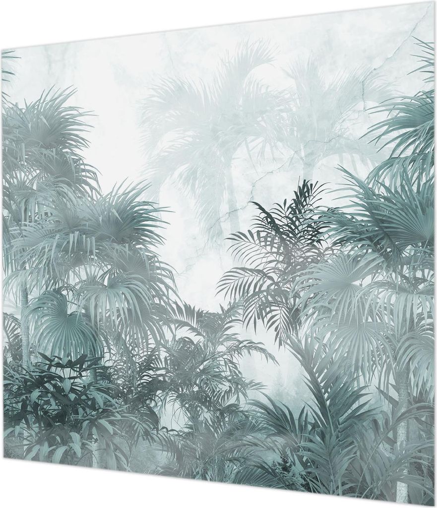 Wandtapete - Dekorative Tapete für Wohnzimmer - Tapetenfolie für Wanddekoration - 250x250 cm - Exotisches Grün