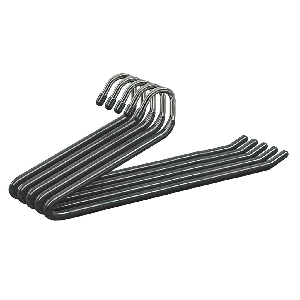 5pcs Hosenbügel Hochleistungs-Raumsparungsgans-geformte Schalhose Rock Kleidung Aufbewahrung Haushaltsangebot Haushaltsangebot-Schwarz