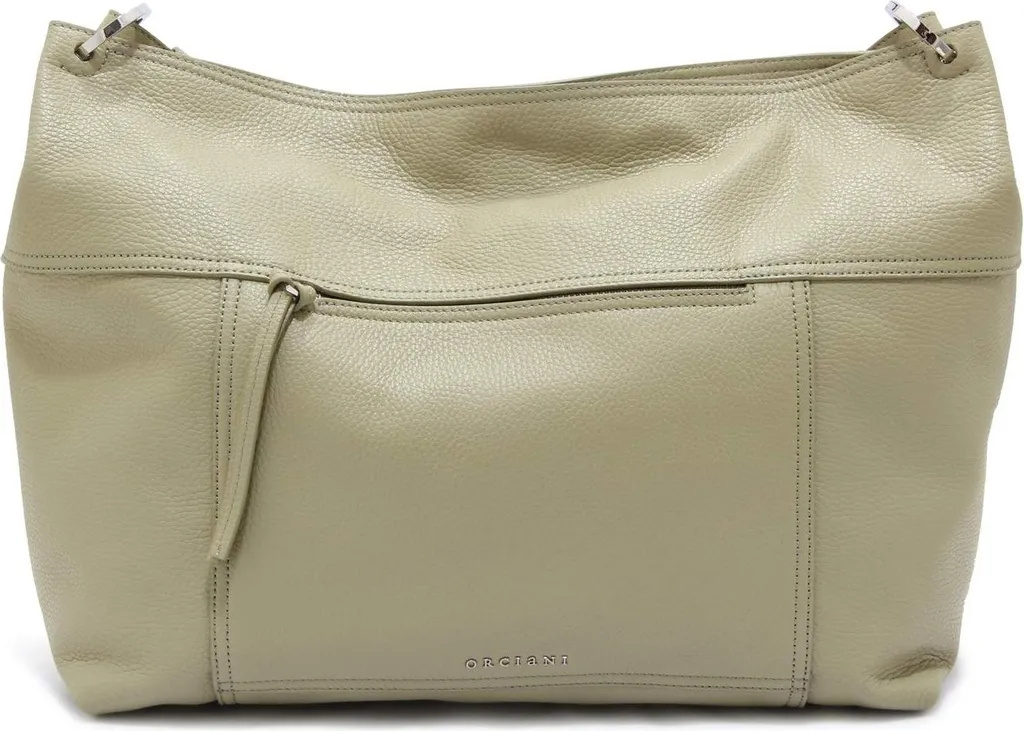 Grand Sac Cabas Orciani Sens pour Femme en Cuir Vert Modèle I2869 Chic
