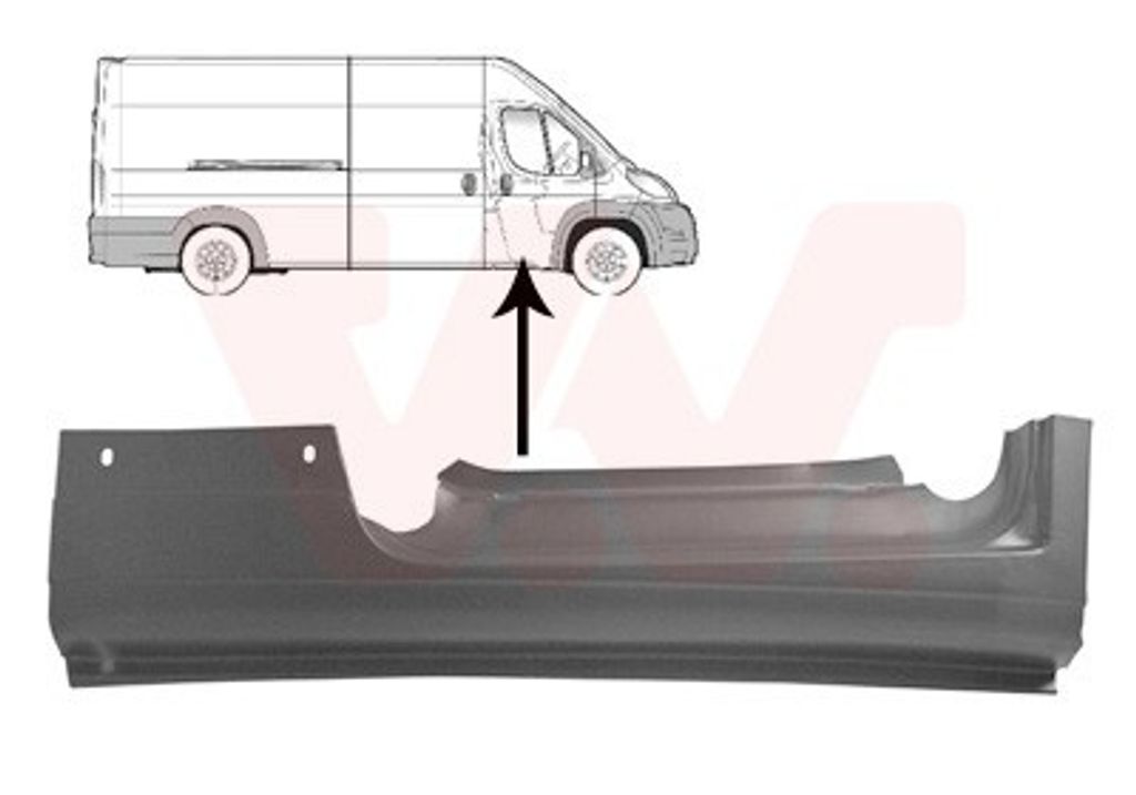 VAN WEZEL 1651102 Schweller Reparaturblech Einstiegblech Rechts für OPEL Movano C Kastenwagen (U9) Movano C Pritsche / Fahrgestell (U9) für FIAT