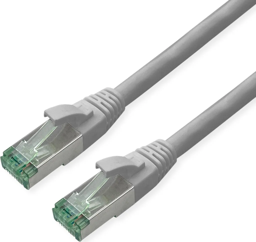 Cavo Rete ROLINE Cat.6A S/FTP 0.3m Grigio | Shielded PiMF 10Gbps