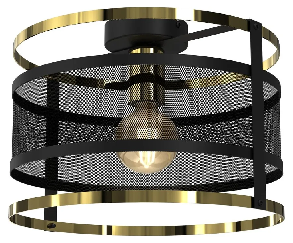Plafonnier RIM 3902 Luminex - Luminaire de Plafond Design Noir et Or