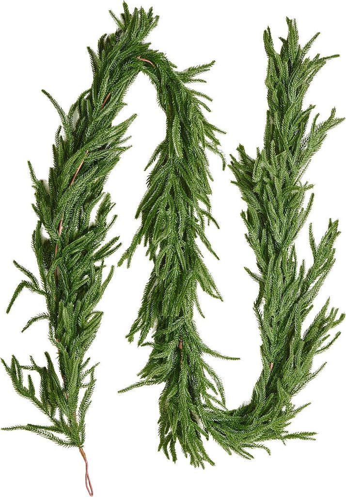 VEVOR Weihnachtsgirlande, 2750 mm, realistische Norfolk-Kieferngirlande, Tannengirlande, künstliche Grüngirlanden, für Weihnachtsdeko im Innen- ...