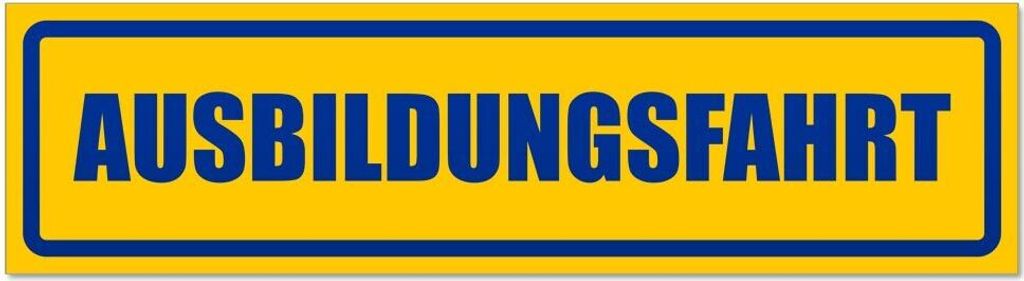 Kiwistar - Autoaufkleber - Blau - 30 x 8 cm - Ausbildungsfahrt invertiert - Hinweis Aufkleber Sticker für Auto, Kfz, Fahrrad, PKW, LKW