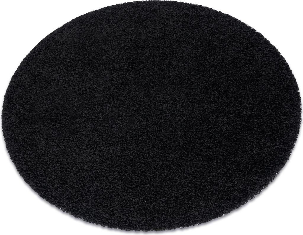 Teppich SOFFI Kreis shaggy 5cm schwarz Schwarz rund 120 cm