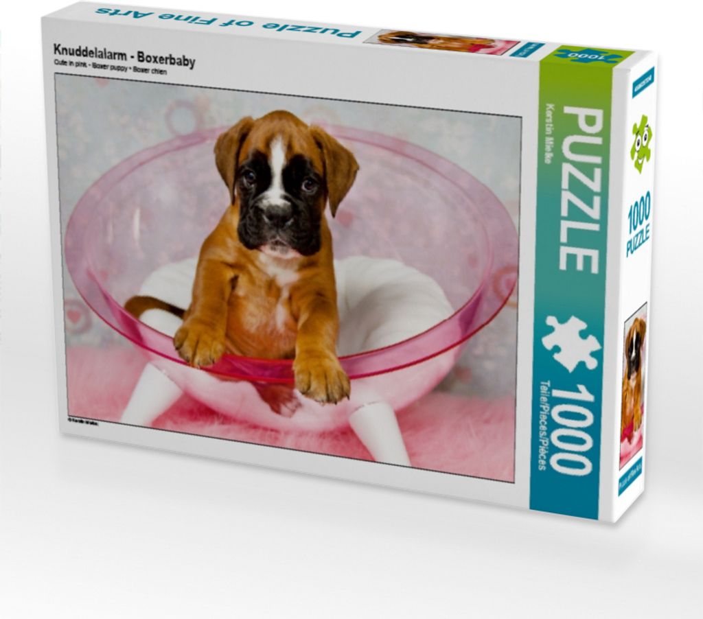 Calvendo Knuddelalarm - Boxerbaby 1000 Teile Puzzle quer 640x480mm, Mielke Kerstin; 7345517