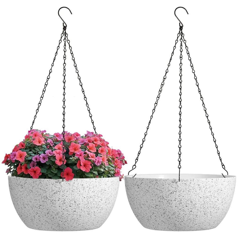Cache-pot suspendu décoratif 30 cm : gagnez de la place avec ce lot de 2