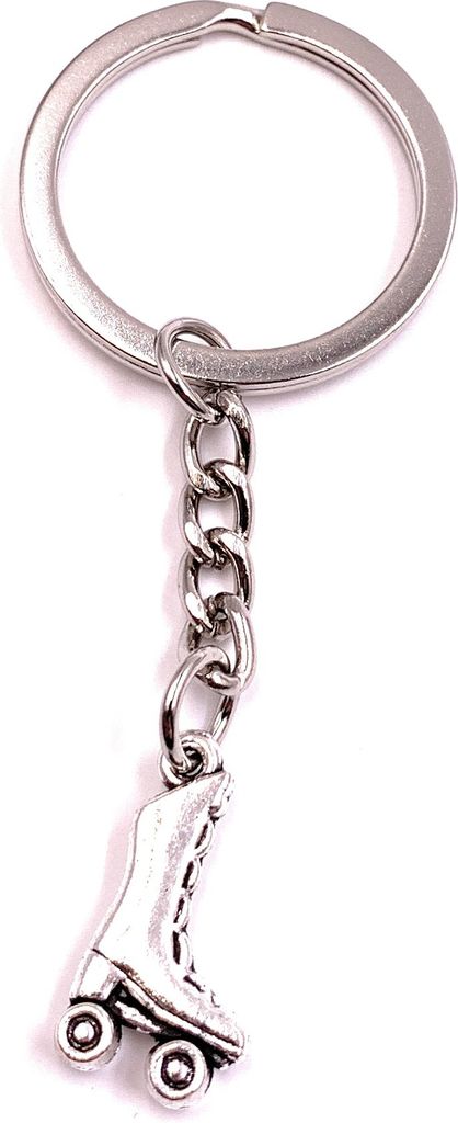 Onwomania Schlüsselanhänger Inline Skate Skaten Silber klein Metall Anhänger Charm