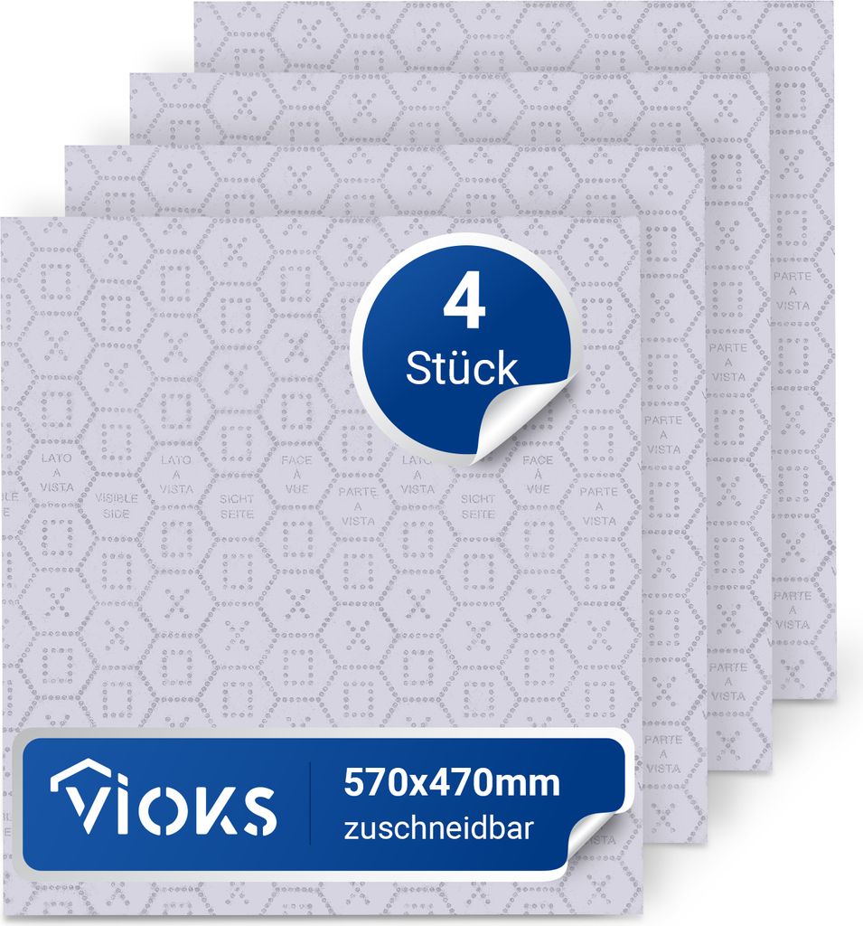 Fettfiltermatte universal 4Stk Vliesfilter Vliesstoff Produktbild 