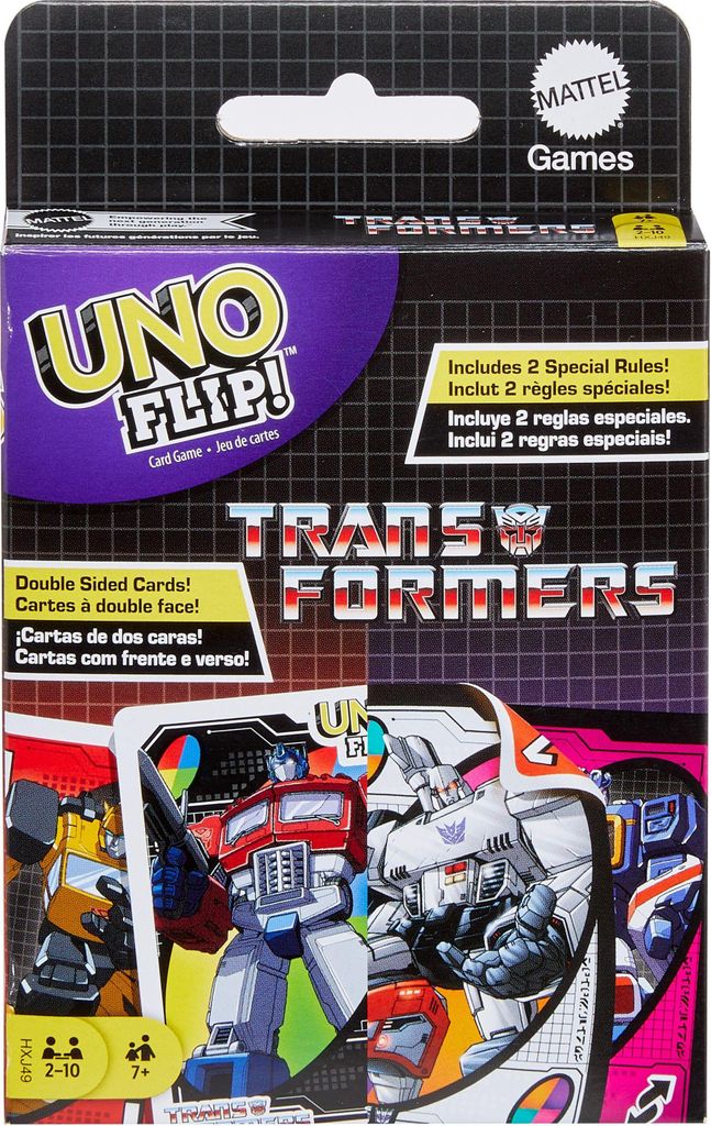 UNO Flip! Transformers Kartenspiel für Kinder und Produktbild 