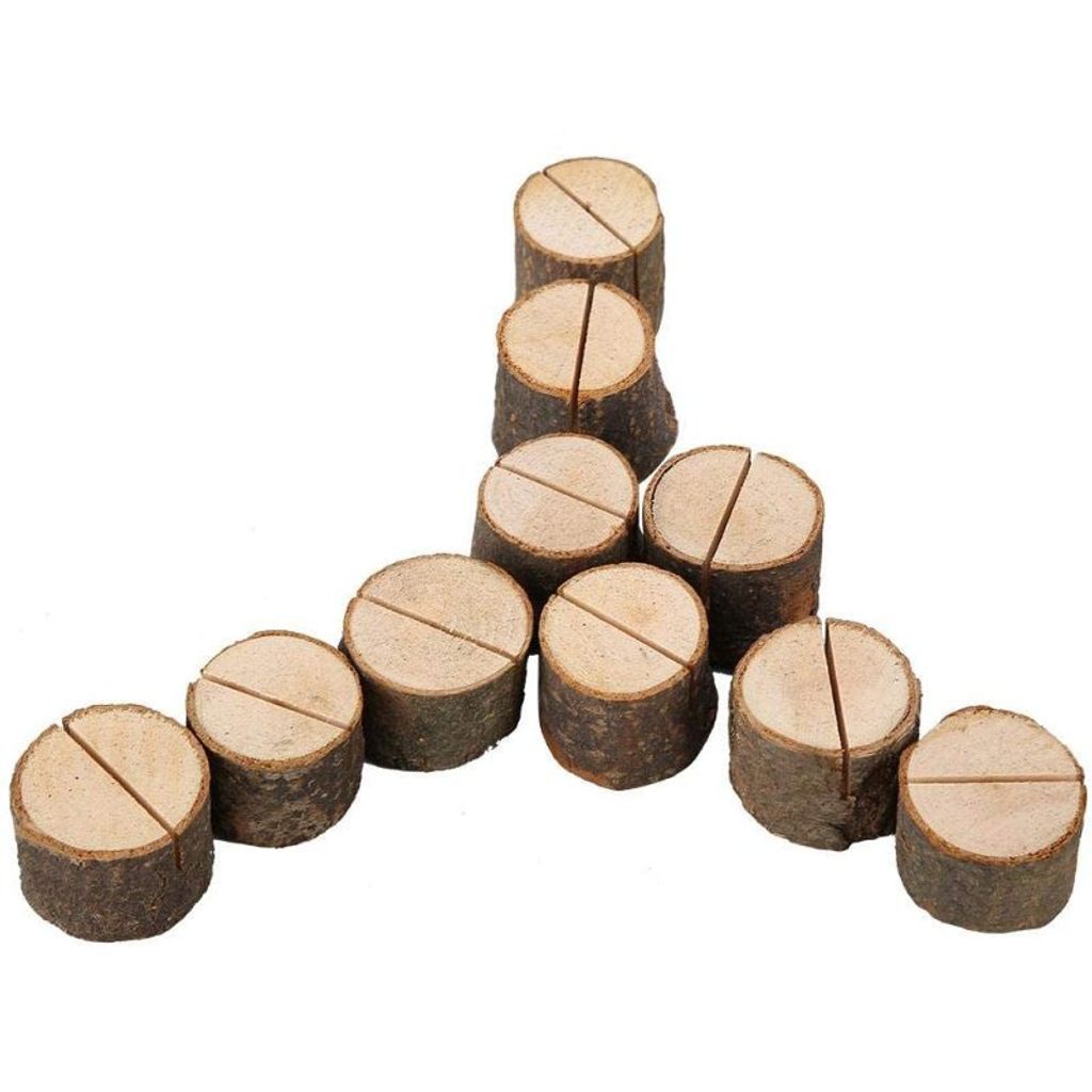 Tischkartenhalter Holz (20 Stk) - Rustikale Holz Produktbild 3