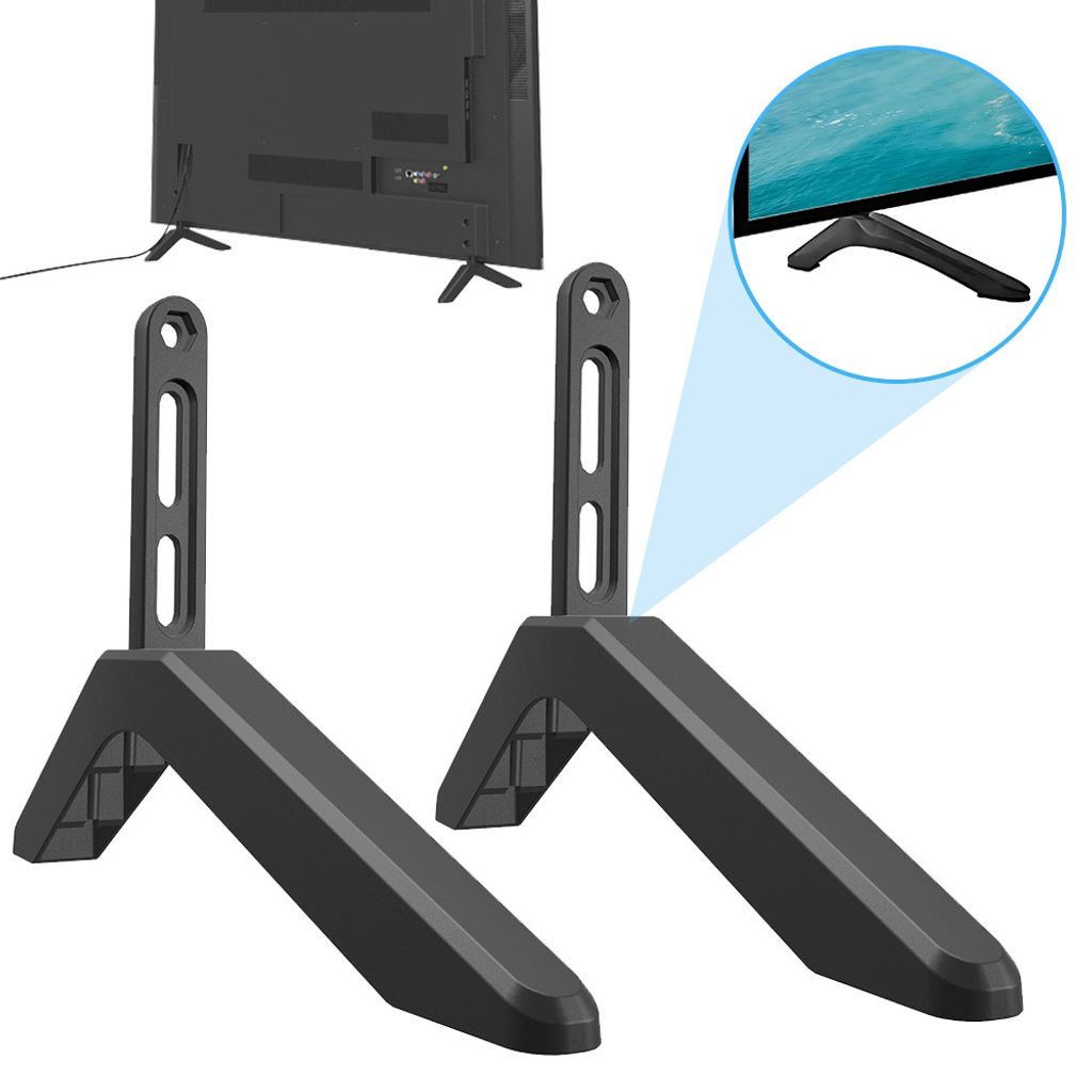 TV Sockelfüße, Paar TV Füße für Flach Curved TV Smart TV LCD LED Fernseher bis zu 45kg