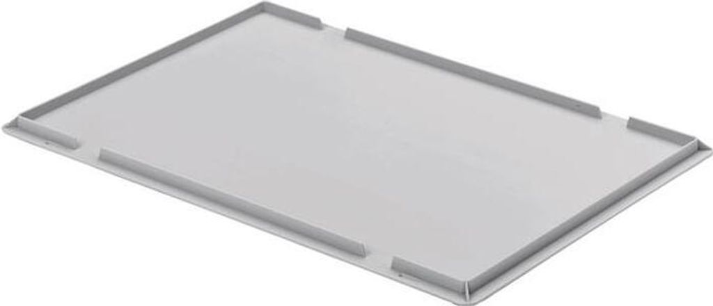 Auflagedeckel L600xB400mm hellgrau PP f.Beh.600x400mm UNISTA