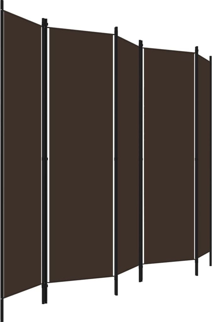 "Winterschlussverkauf " 5-tlg. Raumteiler Paravent Elegantes Design - Trennwand/Sichtschutz - Braun 250x180 cm NeuMöbel 2044743