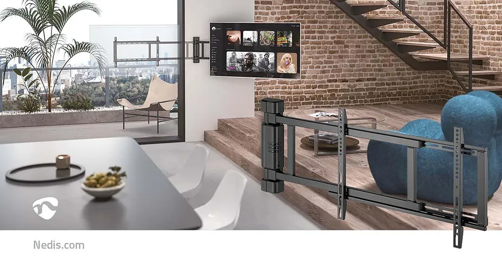 Support Mural Télévision Électrique avec Télécommande pour Grand Écran - 12