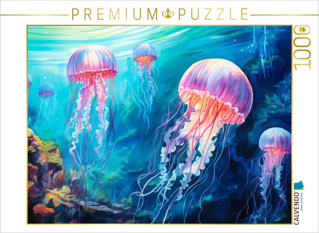 CALVENDO Puzzle Quallen | 1000 Teile Lege-Größe 64x48cm Foto-Puzzle für glückliche Stunden