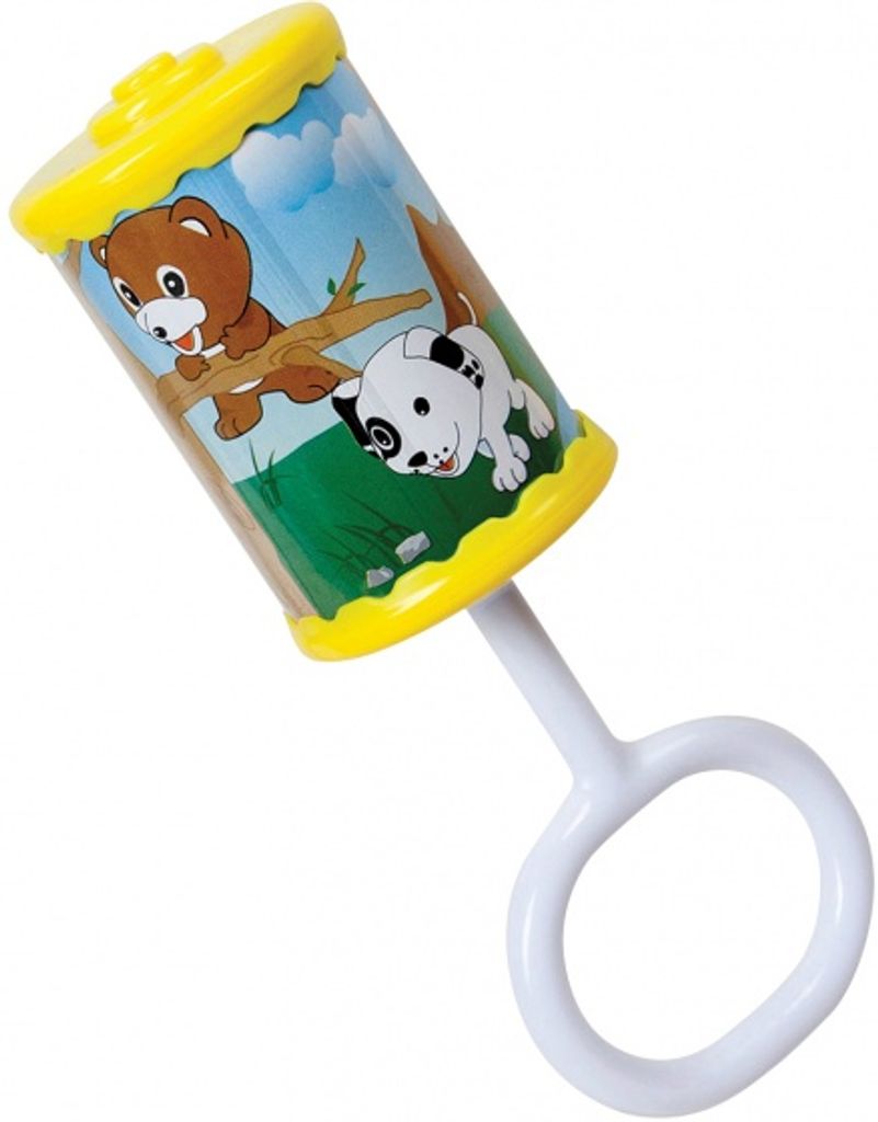 rassel mit Griff und Tierprint 16cm Produktbild 