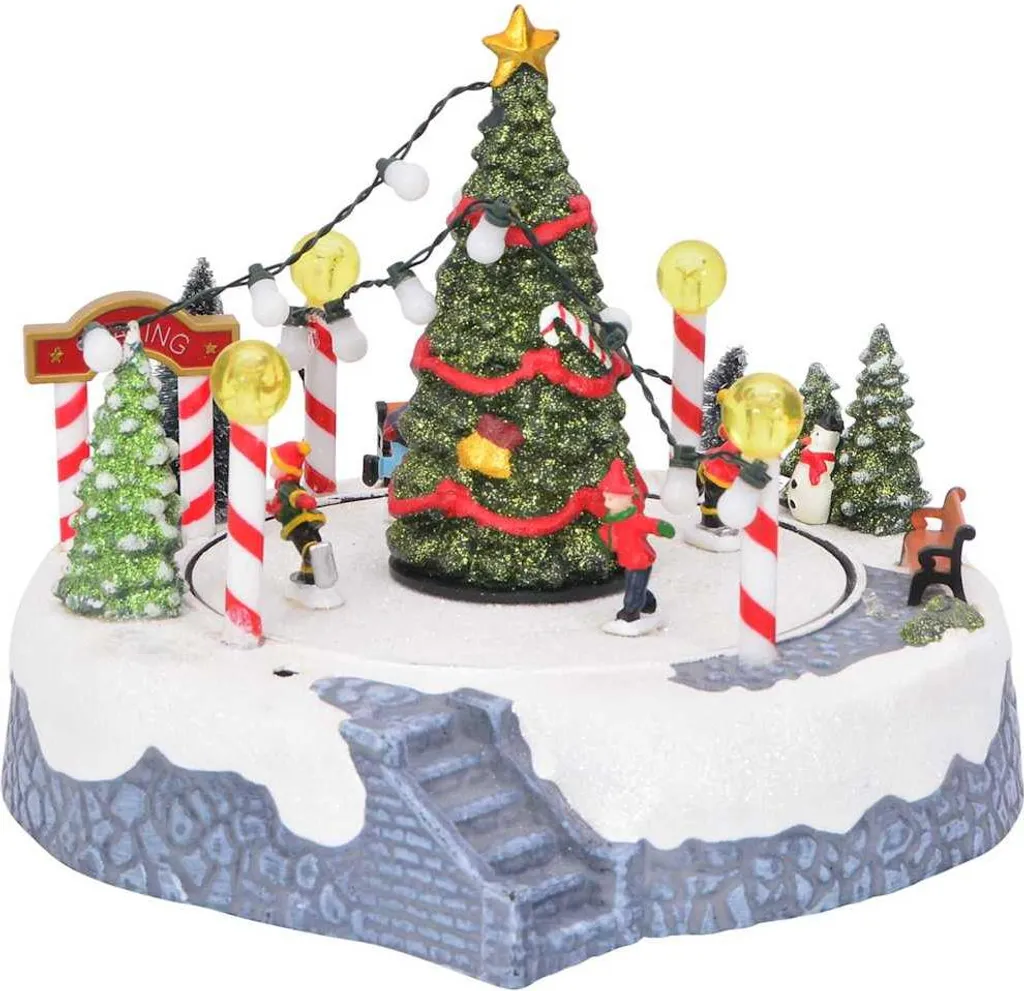 Village de Noël Multicolore 22x21,5x17 cm - Objet de Décoration de Fête
