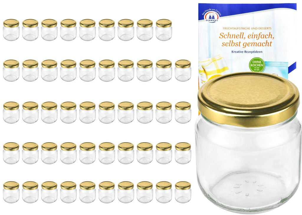 sada 50 kulatých zavařovacích sklenic 212 ml nieder Do 66 Obrázek produktu 