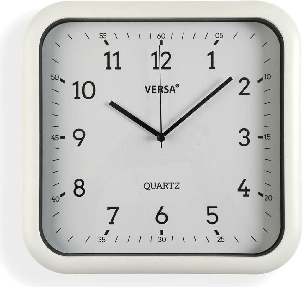 Orologio da parete in plastica bianca al quarzo 3,5 x 28,5 Immagine del prodotto 