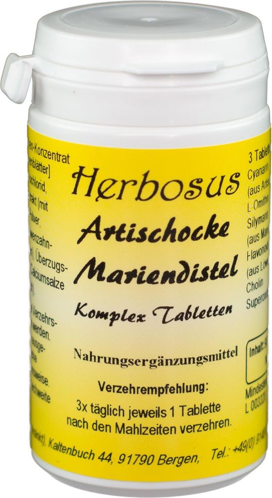 Herbosus Artischocken-Komplex Tabletten – Mit natürlichen Pflanzenextrakten