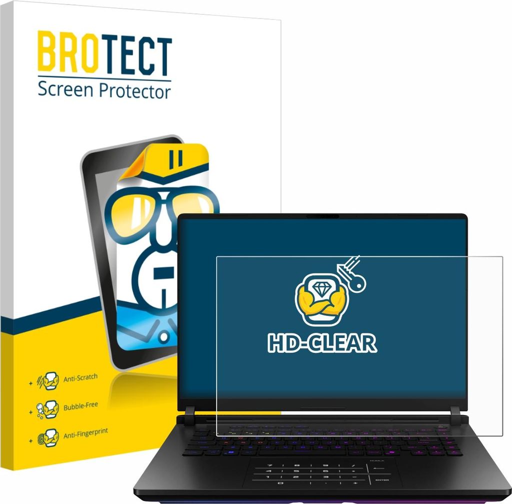Für ASUS ROG Strix SCAR 18 2025 Schutzfolie BROTECT Displayschutz Display Schutz Folie Klar Transparent