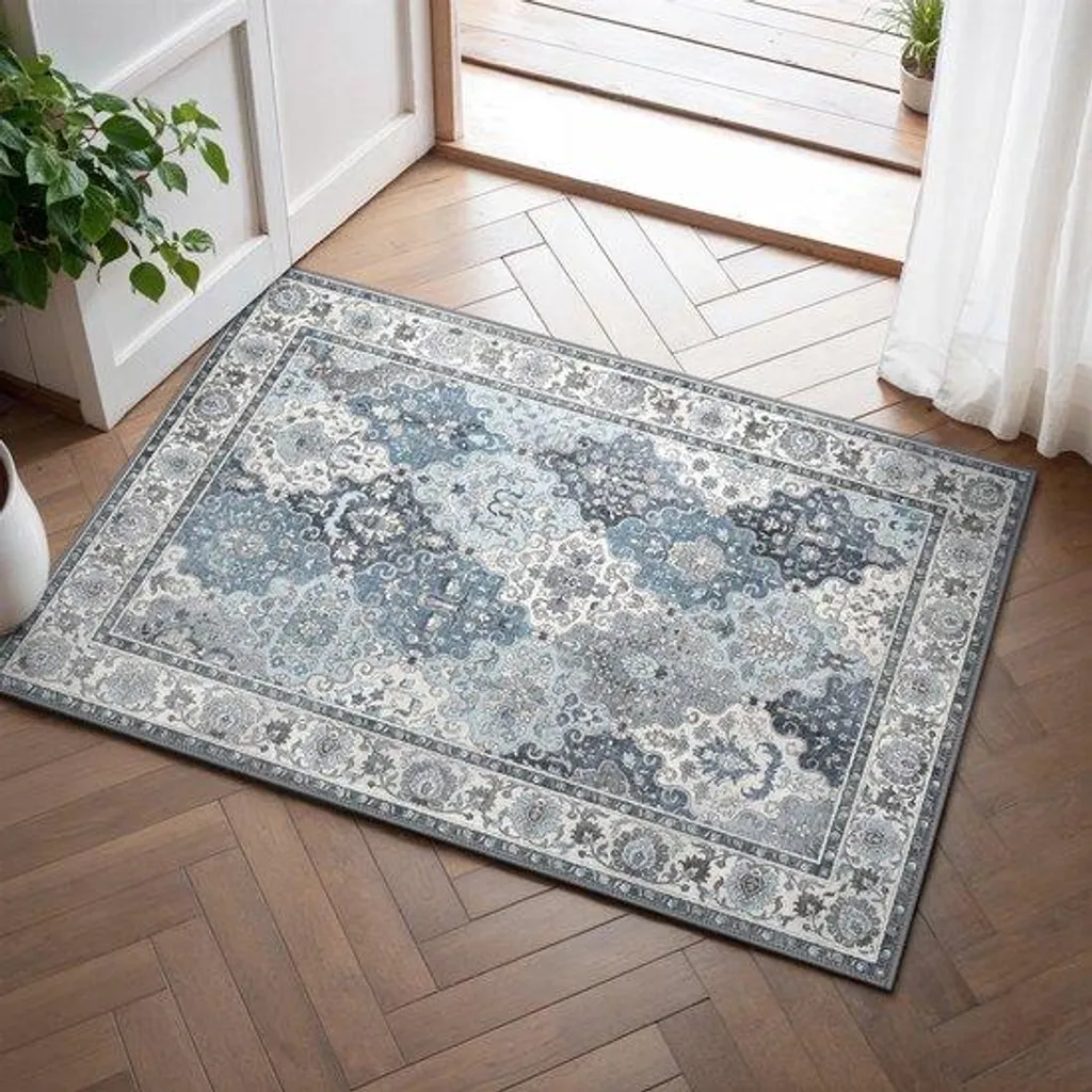 Petit tapis 60x90 cm antidérapant et lavable pour entrée de maison