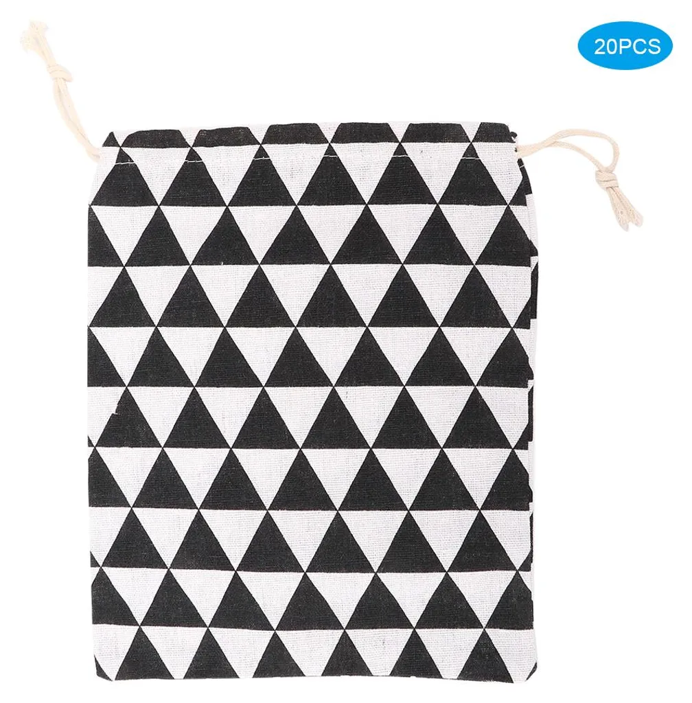 Sacs en coton pour organisation de voyage et maison 19x24 cm lot de 20