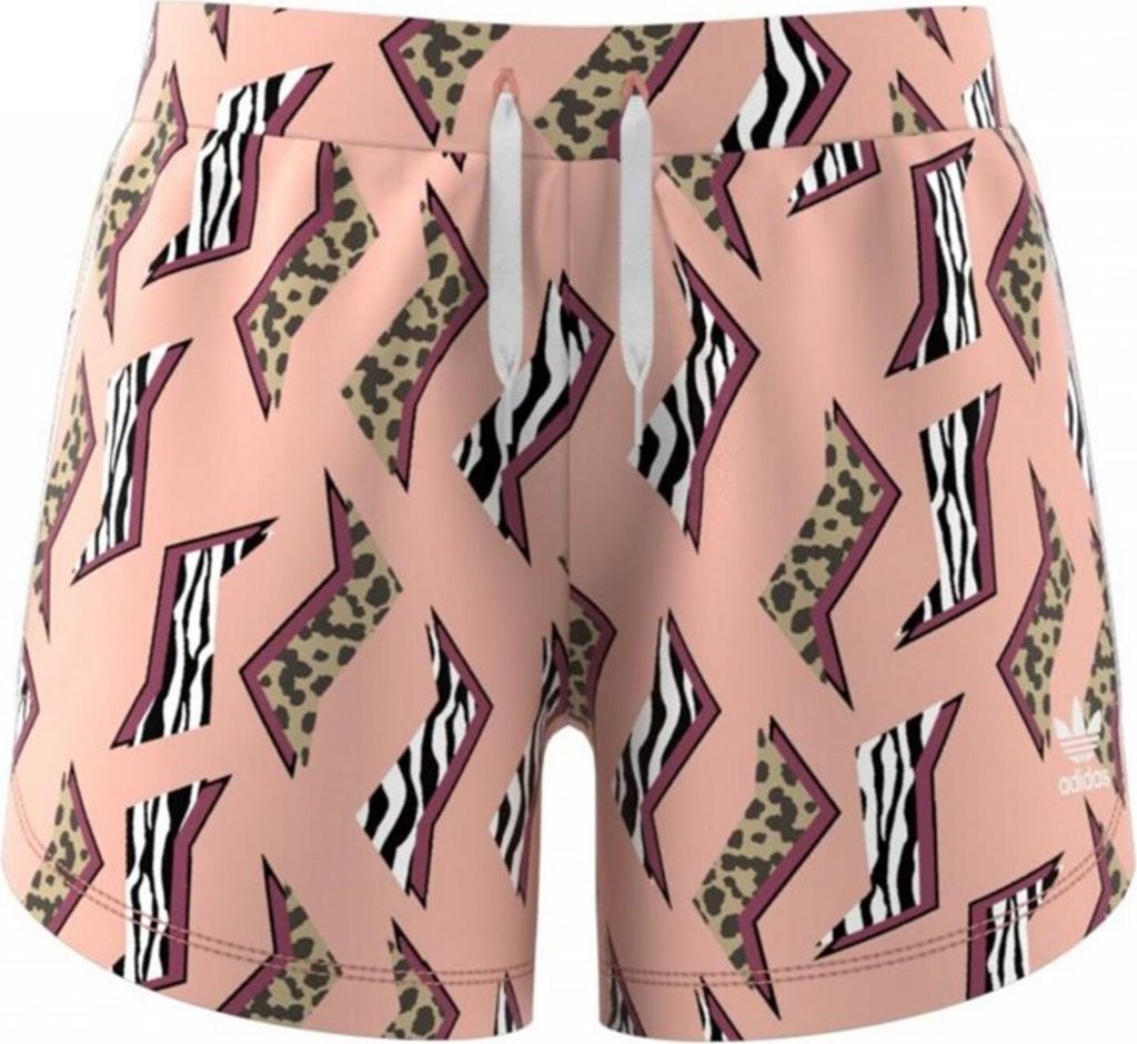 Adidas Damen Kurze Hose Mehrfarbig Baumwolle Shorts Allover Print GN2242 Gr.L