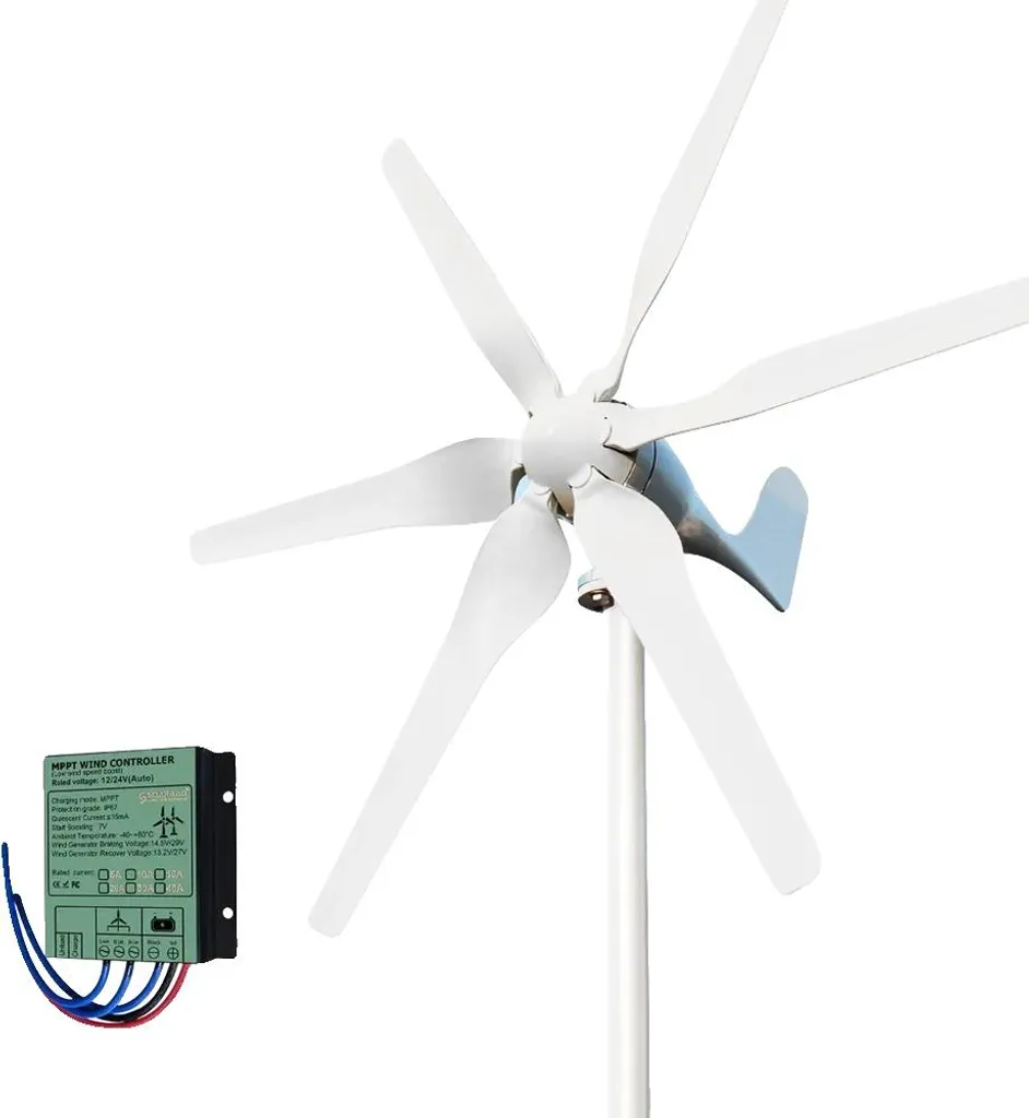 Éolienne 24V 3000W anti-panne avec son régulateur MPPT basse vitesse