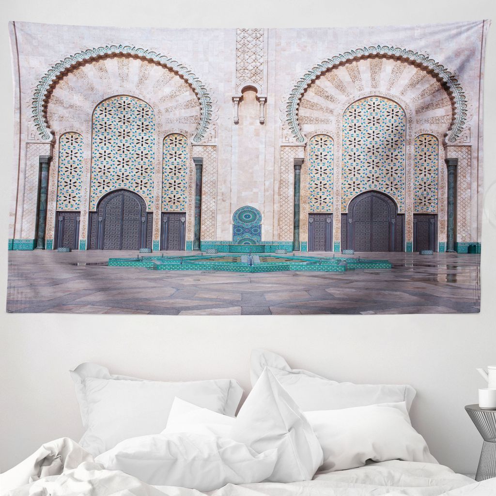 ABAKUHAUS Die Architektur Wandteppich, Historisches Gebäude-Tor aus Weiches Mikrofaser Stoff Waschbar ohne Verblassen Digitaldruck, 230 x 140 cm, ...