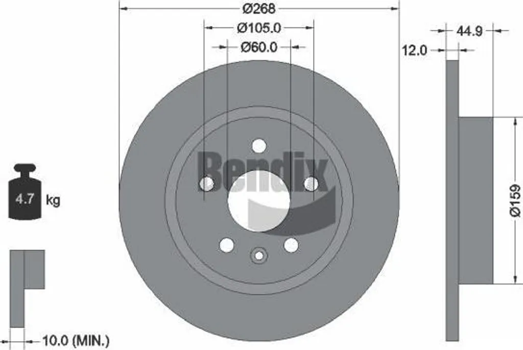 Disque de frein ventilé avant pour Chevrolet Trax et Opel Mokka X 276mm