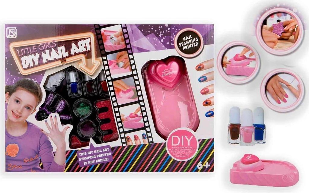 Marke: Einheit, kleine Mädchen, DIY-Nagelkunst, Nägel dekorieren