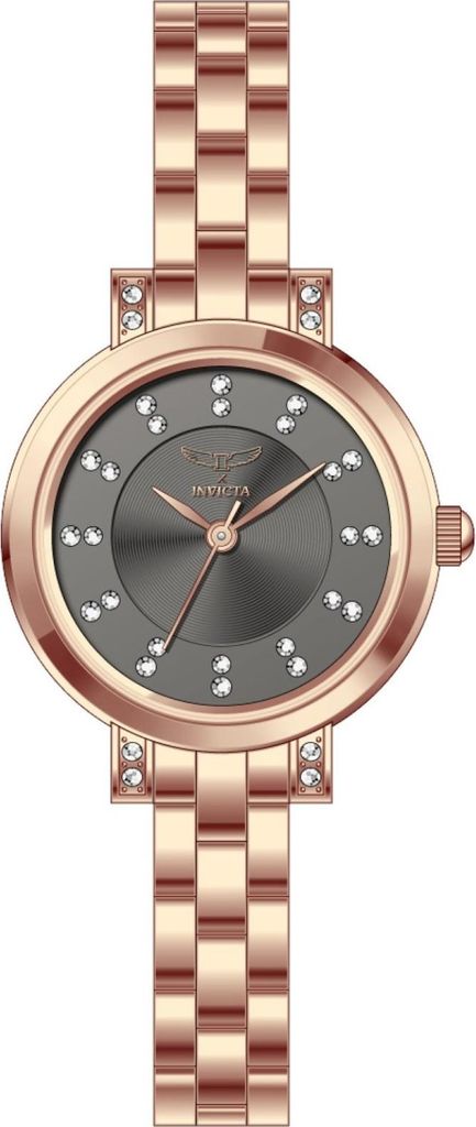 Invicta Angel 69071 Damen uhr - Wasserdicht - Analog - Quarzuhrwerk - mit grauen zifferblat - 25mm