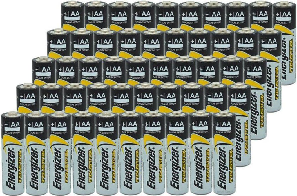 50 x AA Energizer INDUSTRIAL AA Mignon LR06 Alkaline Batterien