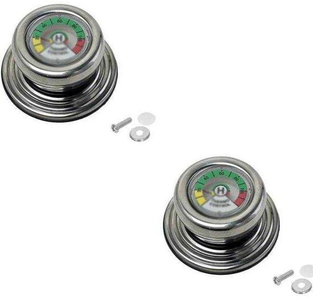 Thermometer-set für alle Gusseisenpfannen mit dekorativer Silberlegierung.