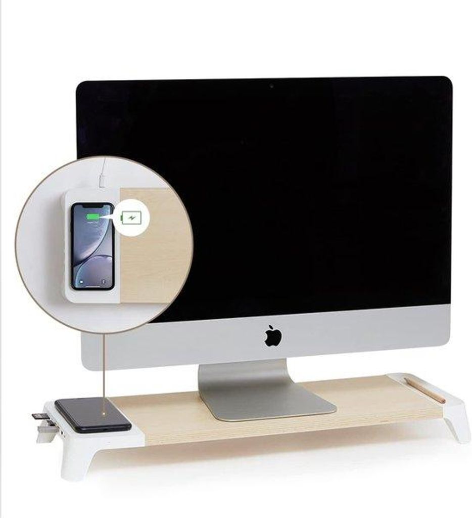 Büro Organizer - Ergonomisch - Draadloser Lader - 563 x 200 mm - Vielfarbig