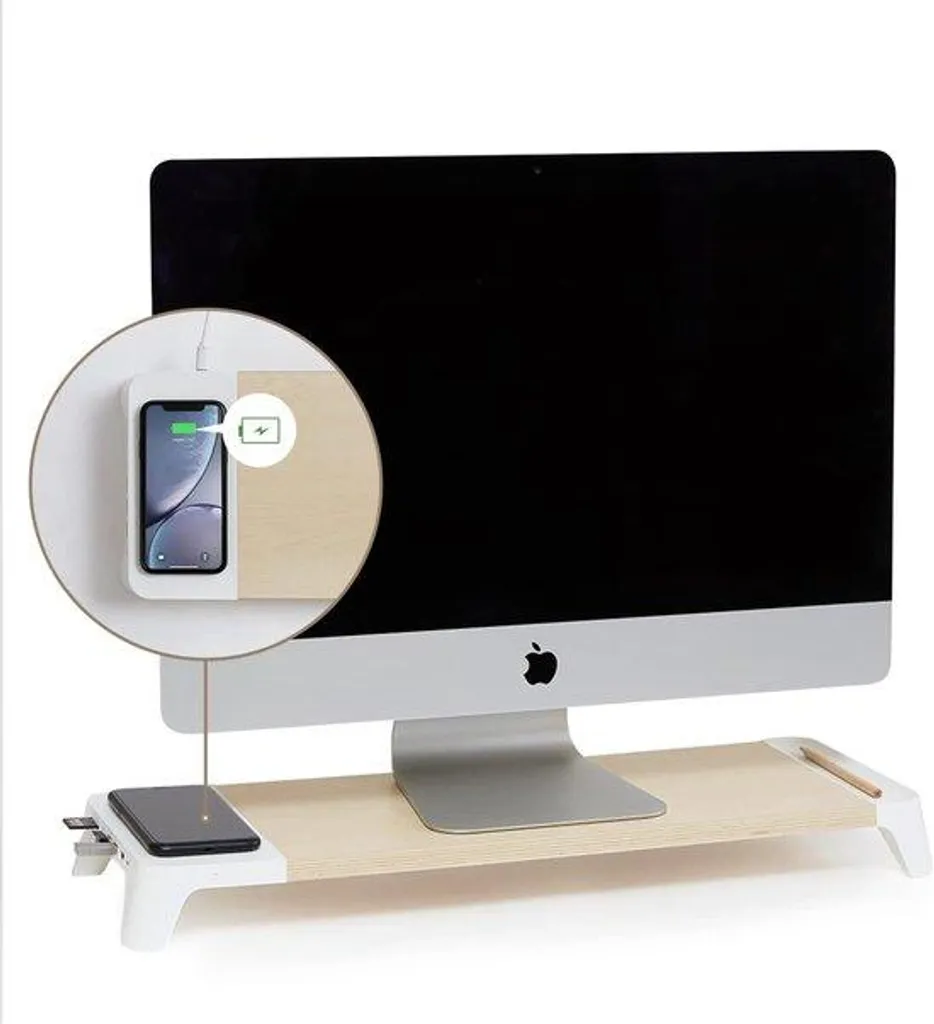 Support de moniteur ergonomique et station de charge par induction