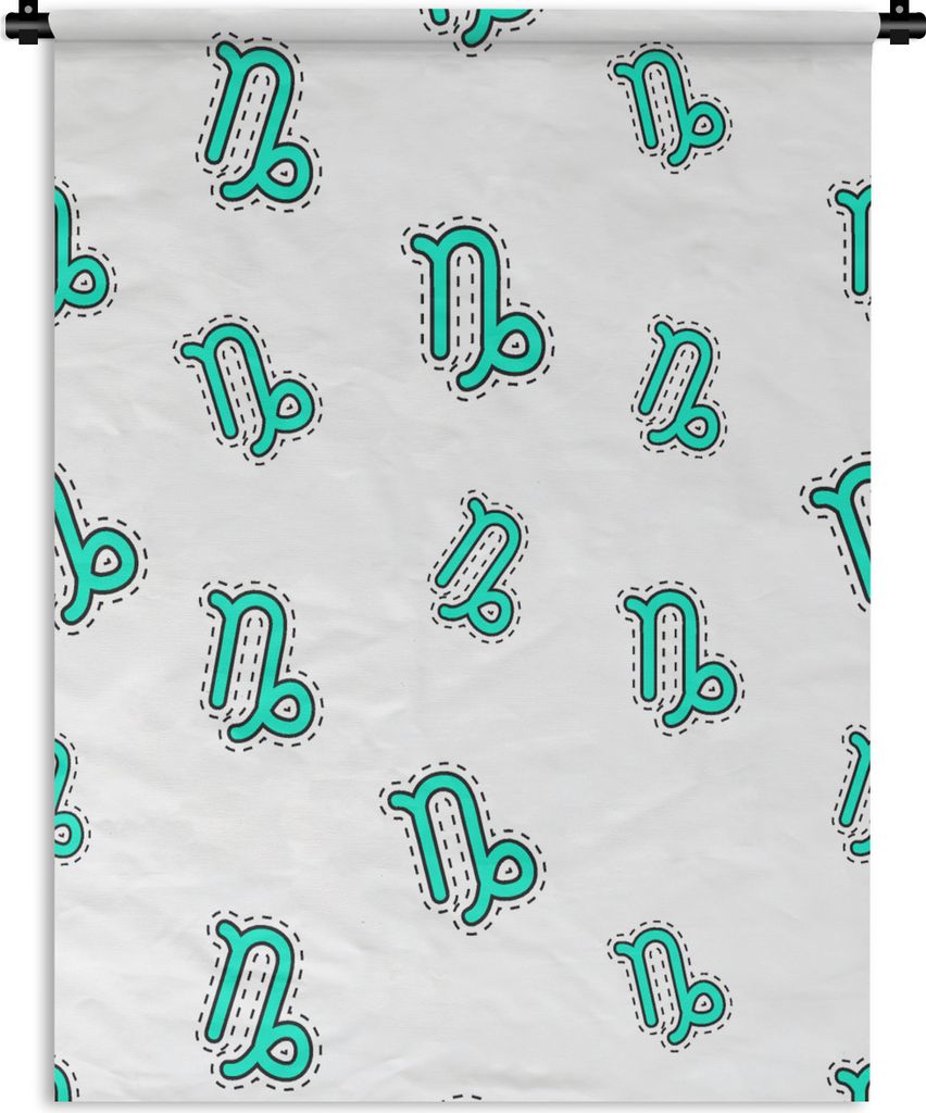 MuchoWow Wandteppich Wandbehang Steinbock - Gestaltung - Astrologie 90x120 cm Tapisserie Dekoration Wandtuch - Wanddeko