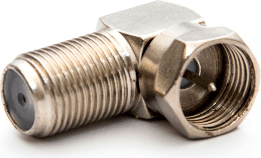 PremiumX F-Stecker F-Kupplung 90° Winkel Verbinder LC Push-On-Stecker SAT-Adapter