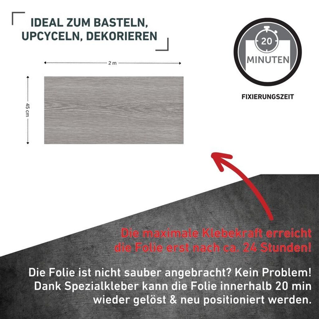 Klebefolie Kiefer grau